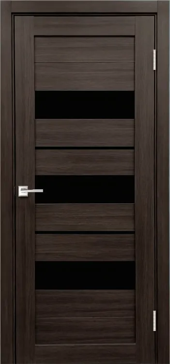 Фото Межкомнатная дверь Легенда X-7 тон Грей Остекление Лакобель черное